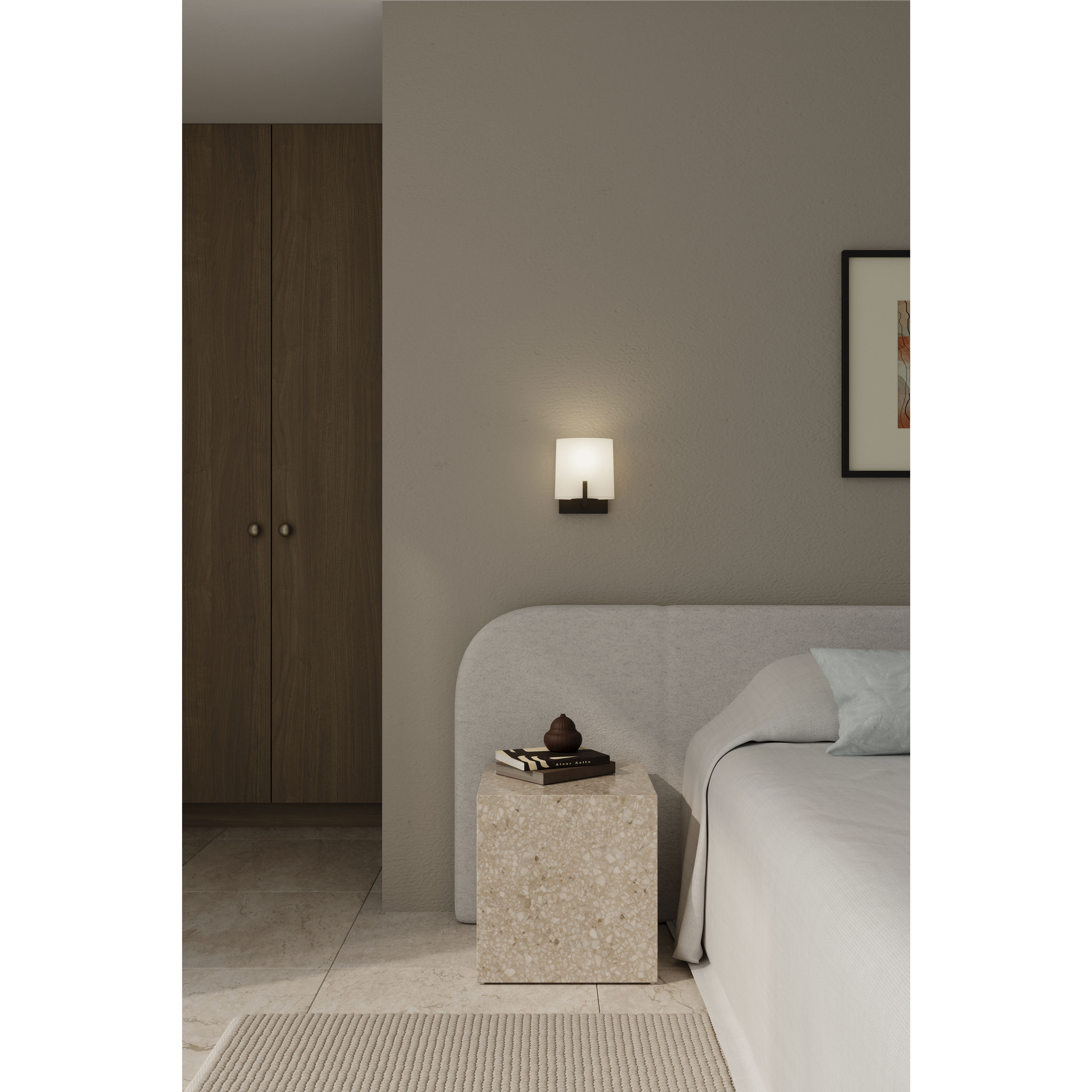 Mirelle 1 Light 6 inch Dark Matte Black Bath Sconce Wall Light