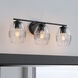 Miravelle 3 Light 22.25 inch Matte Black Bathroom Vanity Light Wall Light