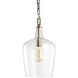 Blossom 1 Light 9.25 inch Aged Brass Pendant Ceiling Light