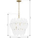 Marclaire 6 Light 19.75 inch Legacy Brass Pendant Ceiling Light in Clear Textured Handmade Glass