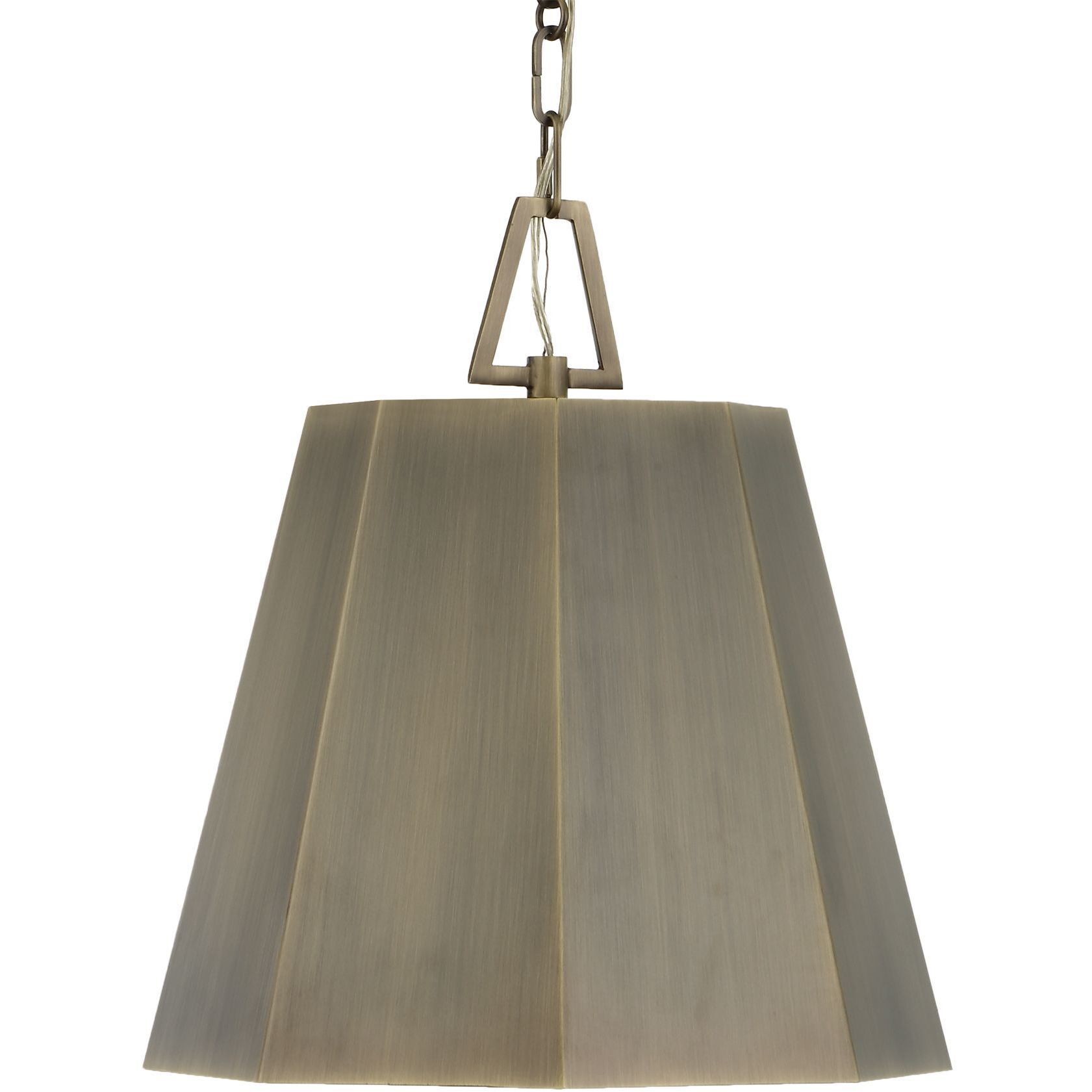 Granada 1 Light 15 inch Weathered Brass Pendant Ceiling Light