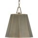 Granada 1 Light 15 inch Weathered Brass Pendant Ceiling Light