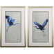 Florals Blue and Gray and Neutral Framed Art, Propac