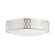 Phoebe 3 Light 14 inch Polished Nickel Flush Mount Ceiling Light