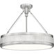 Quinn LED 22 inch Satin Nickel Semi Flush Mount Ceiling Light