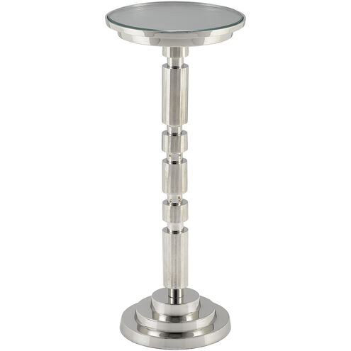 Para 11 inch Shiny Nickel/Clear Drinks Table