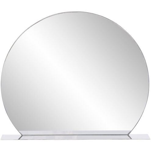 Marion 30 X 25 inch Polished Stainless Steel Wall Mirror, with Shelf