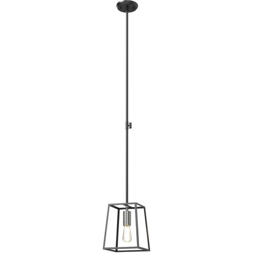 Cape Breton 1 Light 7.25 inch Buffed Nickel And Graphite Pendant Ceiling Light