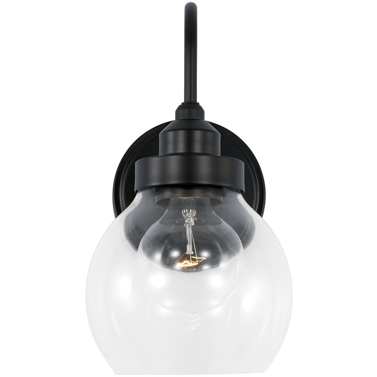 Elijah 1 Light 6 inch Matte Black Sconce Wall Light