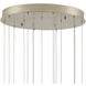 Dove 15 Light 22.5 inch Silver Multi-Drop Pendant Ceiling Light