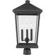 Beacon 3 Light 23.5 inch Oil Rubbed Bronze Outdoor Post Mount Fixture in 15