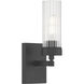 Lida 1 Light 5.25 inch Matte Black Vanity Light Wall Light