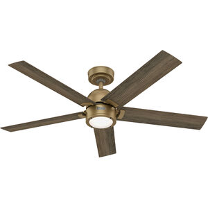 Erling 52 inch Luxe Gold with Warm Grey Oak Blades Ceiling Fan