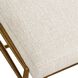 Karleen Antique Brass and Ivory Chenille Bench