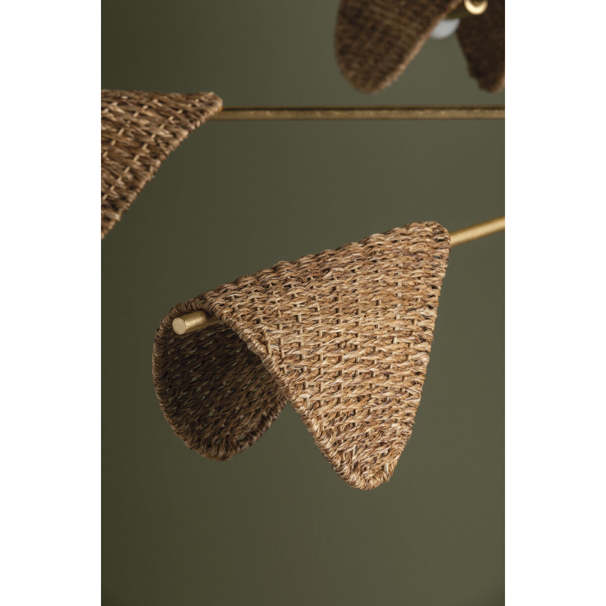 Barnaby 6 Light 60 inch Vintage Gold Leaf Chandelier Ceiling Light