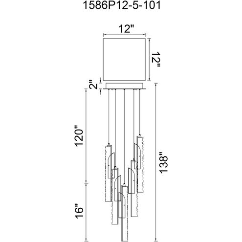 Valira LED 12 inch Black Mini Pendant Ceiling Light