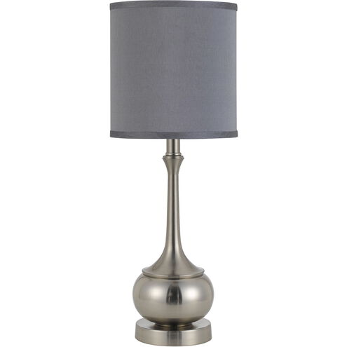 Tapron 25 inch 100 watt Brushed Steel Accent Table Lamp Portable Light