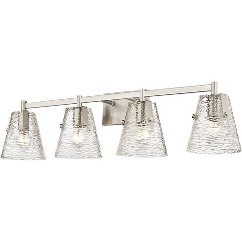 Analia 4 Light 36 inch Brushed Nickel Vanity Wall Light