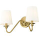 Gianna 2 Light 20 inch Modern Gold Wall Sconce Wall Light