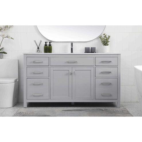 Lewis 60 X 22 X 34 inch Grey Vanity Sink Set