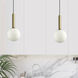 Tara 1 Light 6 inch Aged Brass with White Pendant Ceiling Light