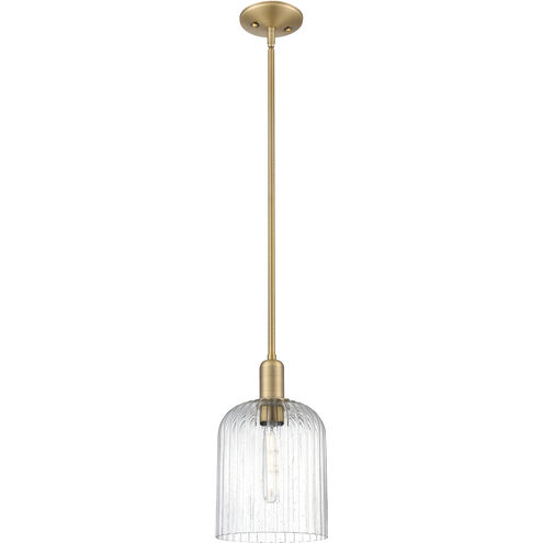 Downtown Urban Bridal Veil 1 Light 8 inch Brushed Brass Mini Pendant Ceiling Light in Seedy