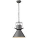Crew 1 Light 18 inch Gray Pendant Ceiling Light