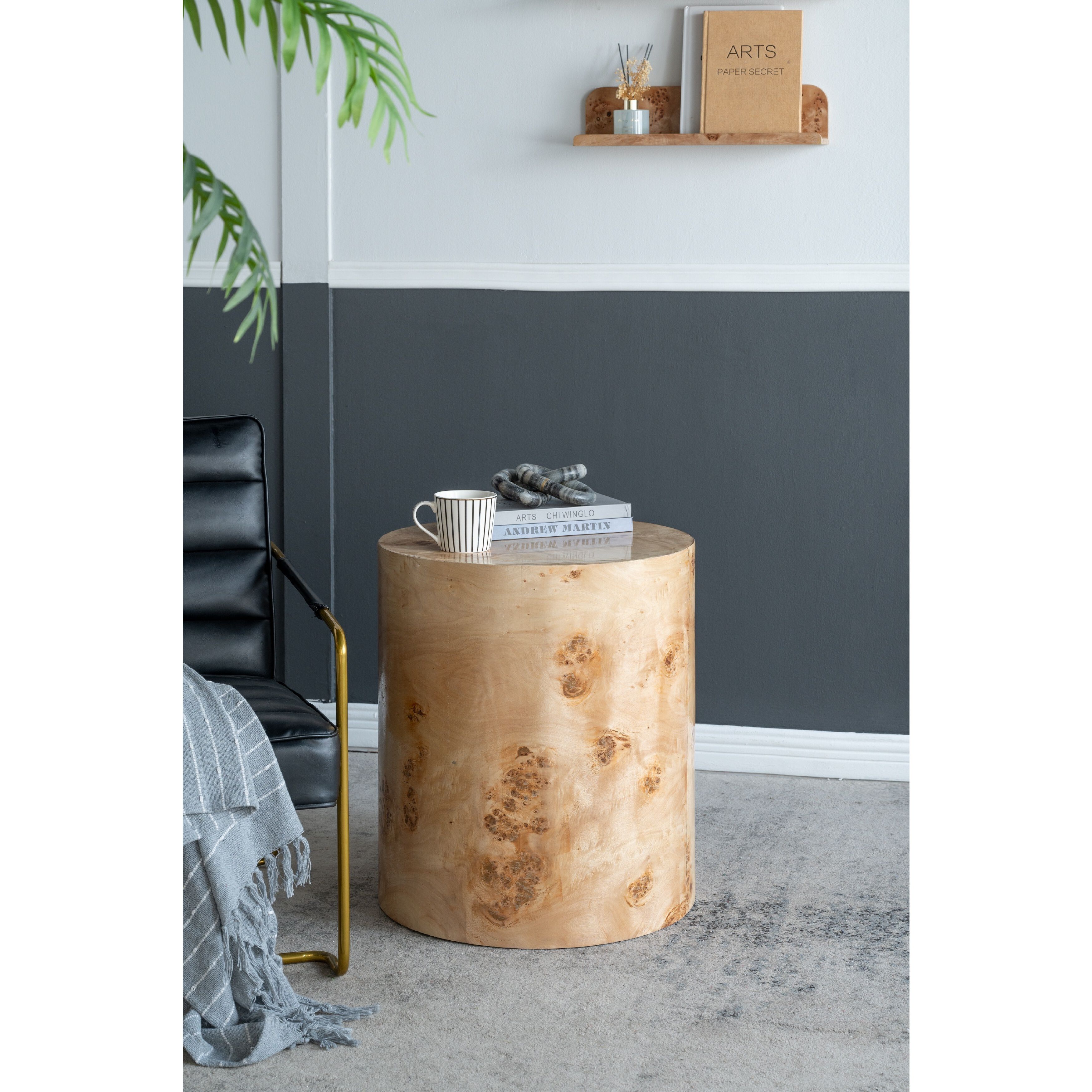 Burl 20.1 inch Brown Side Table