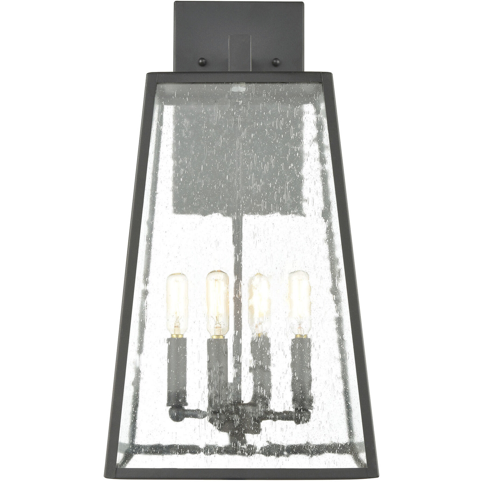 Meditterano 4 Light 22 inch Matte Black Outdoor Wall Sconce