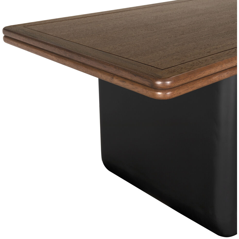 Mila 72 X 36 inch Dark Walnut and Matte Black Desk