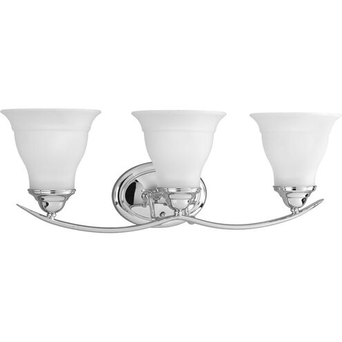 Trinity 3 Light 24 inch Polished Chrome Bath Vanity Wall Light in Bulbs Not Included, Standard