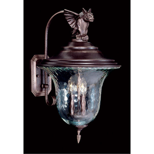 Carcassonne 3 Light 22 inch Raw Copper Exterior Wall Mount