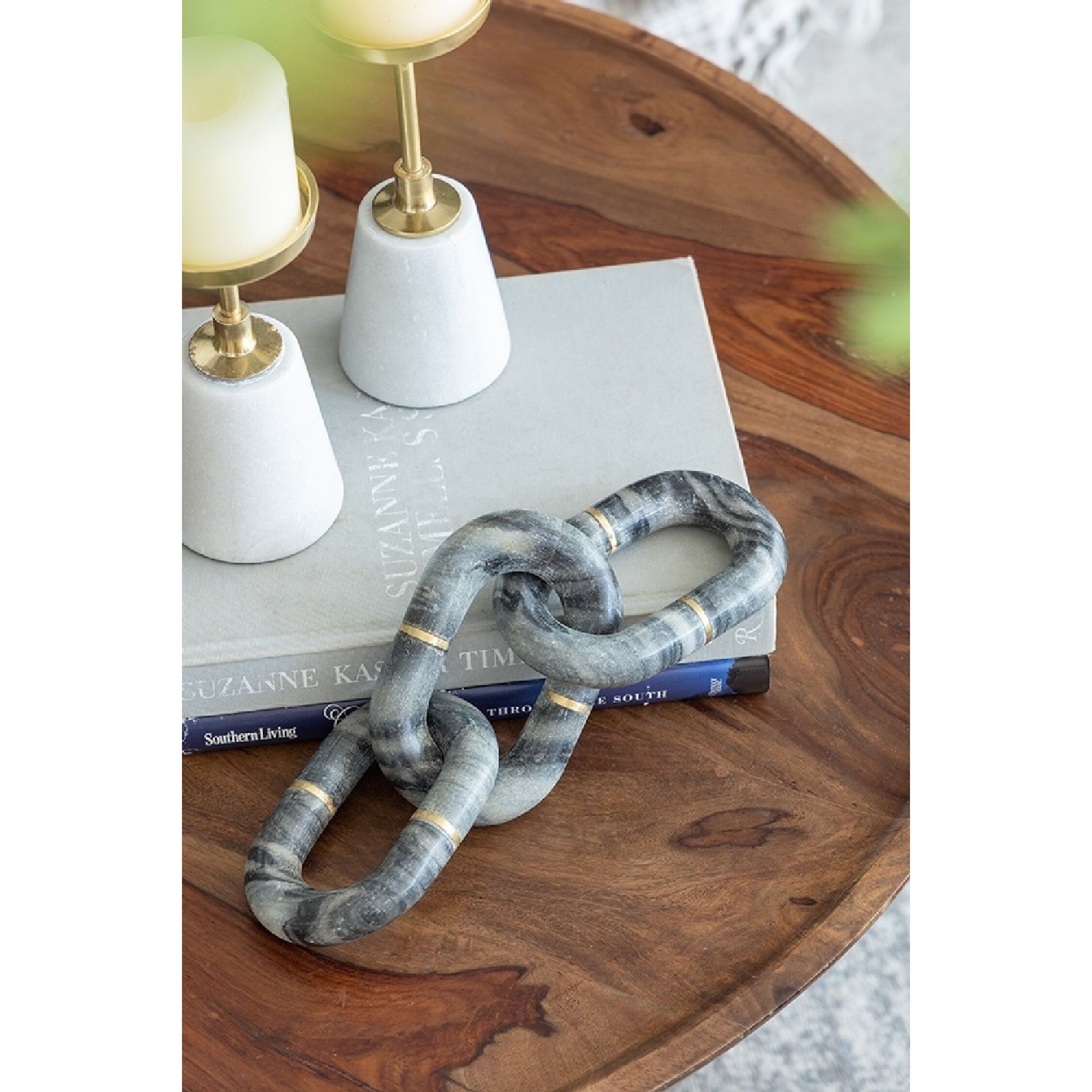 Anita Gray/Brass Marble Chain