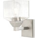 Aragon 1 Light 5 inch Brushed Nickel Wall Sconce Wall Light