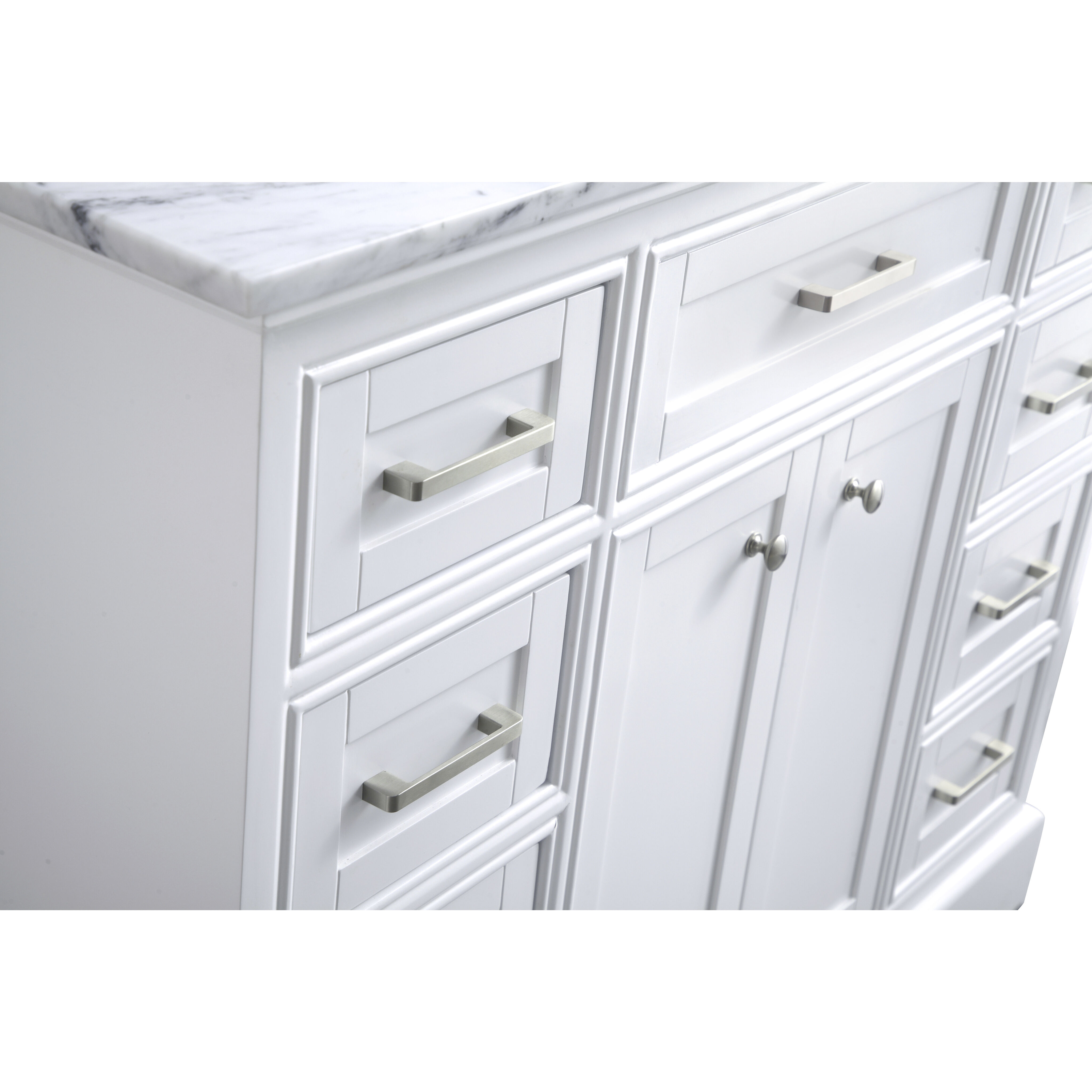 Americana 84 X 22 X 70 inch White Vanity Sink Set