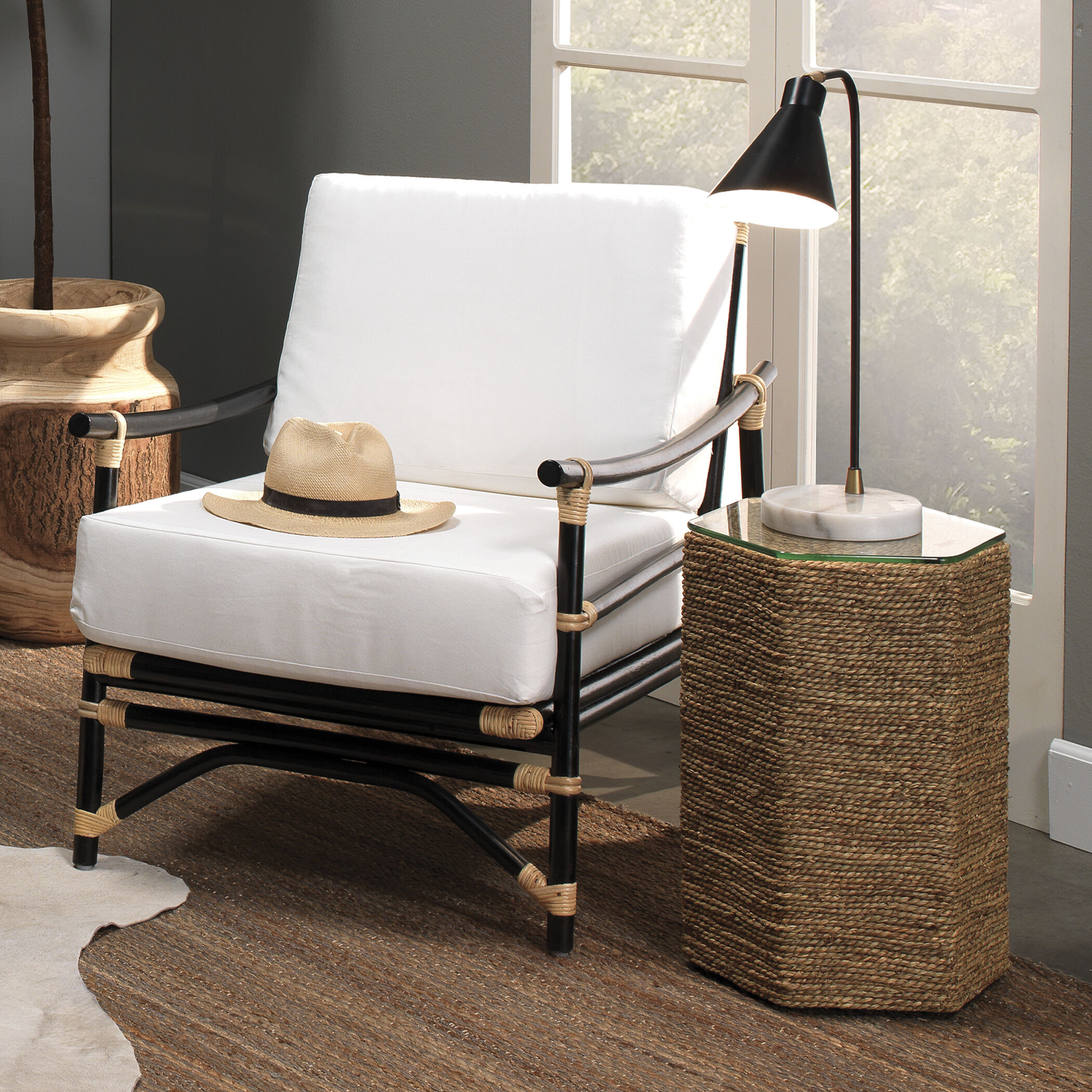 Chronicle 20 inch 60.00 watt Black / Antique Brass / White Marble Task Lamp Portable Light