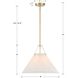 Gamma 1 Light 18 inch Aged Brass Chandelier Ceiling Light