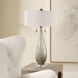 Cardoni 32.25 inch 60 watt Smokey Fern-Green Glass and Crystal Table Lamp Portable Light