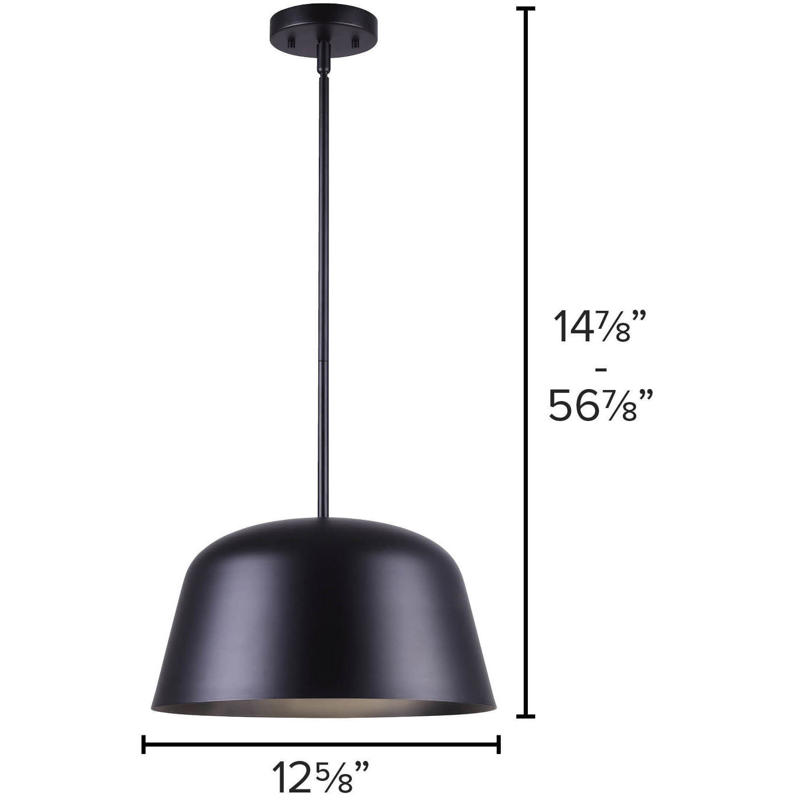 Kiliam 1 Light 13 inch Matte Black Pendant Ceiling Light 