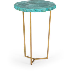 Chelsea House Natural Green/Antique Gold Accent Table