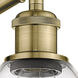 Ballston Dome LED 8 inch Antique Brass Sconce Wall Light in Clear Glass