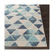 City 36 X 24 inch Aqua/Charcoal/Beige/Khaki/Light Gray Rugs, Rectangle