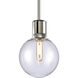 Zigrina 1 Light 7.88 inch Polished Nickel Pendant Ceiling Light