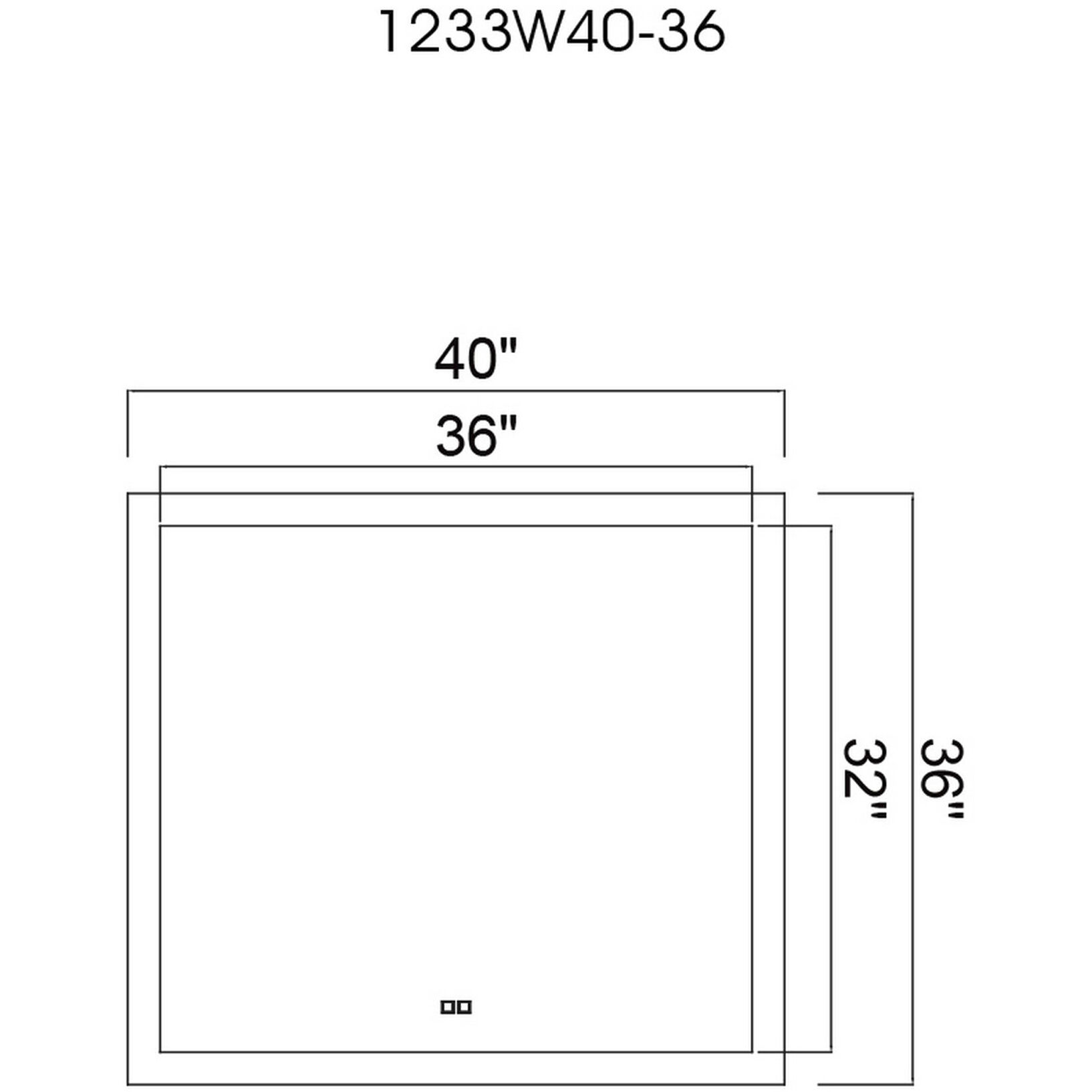 Abigail 40 X 36 inch Matte White Mirror, Rectangle