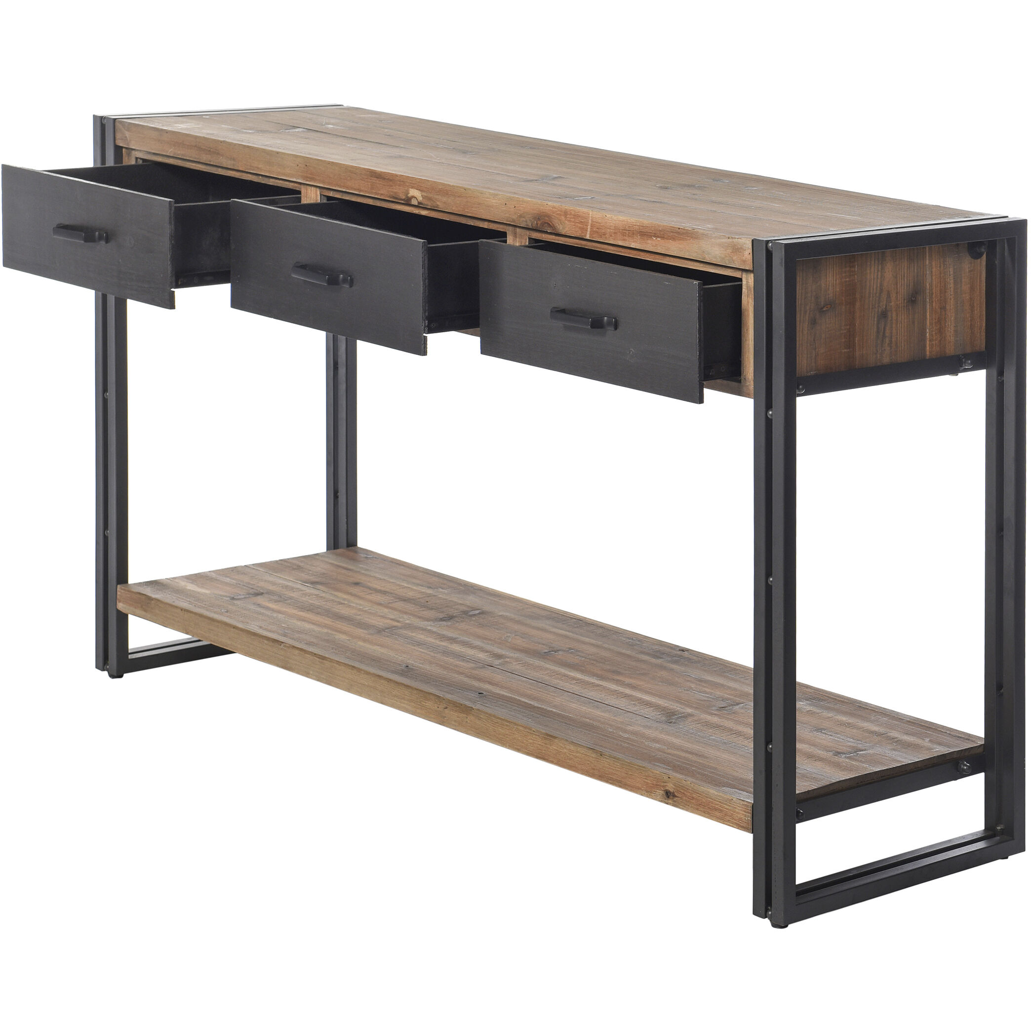 Calvin 55 X 16 inch Black Iron Console Table