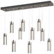 Exos Glass 10 Light 44.5 inch Ink Pendant Ceiling Light in Clear