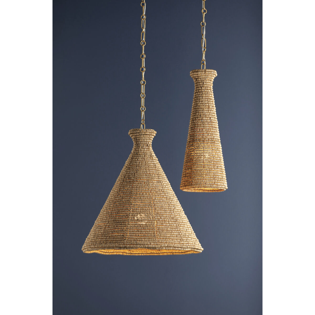 Tallman 1 Light 20 inch Vintage Gold Leaf Pendant Ceiling Light