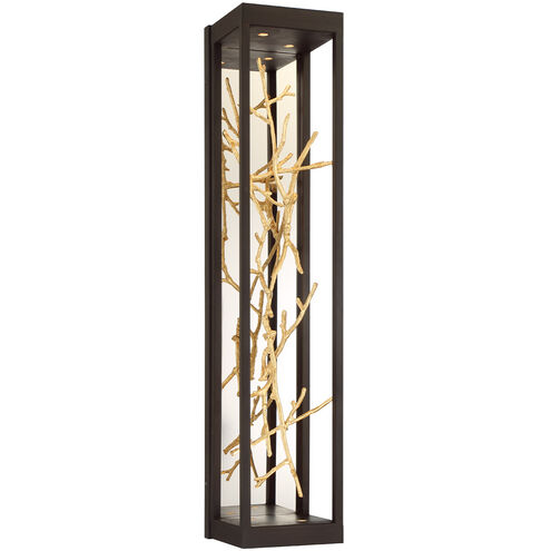 Aerie LED 30 inch Gold and Black Outdoor Wall Sconce