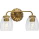 Quillan 2 Light 14.5 inch Gold Ombre Bathroom Vanity Light Wall Light