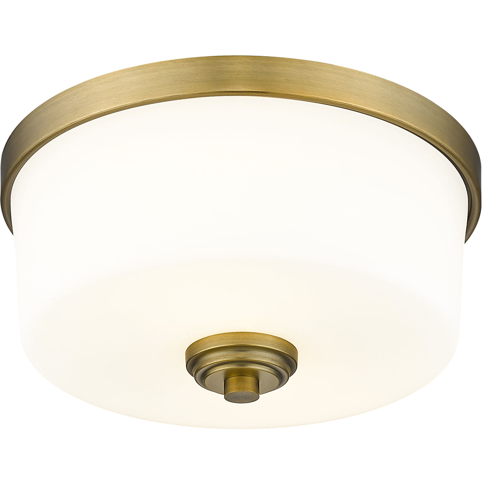 Arlington 2 Light 12.25 inch Heritage Brass Flush Mount Ceiling Light
